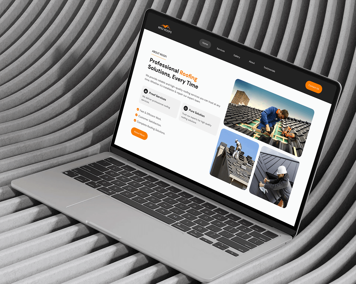 Roofing Service Website Design | UI/UX Image 6