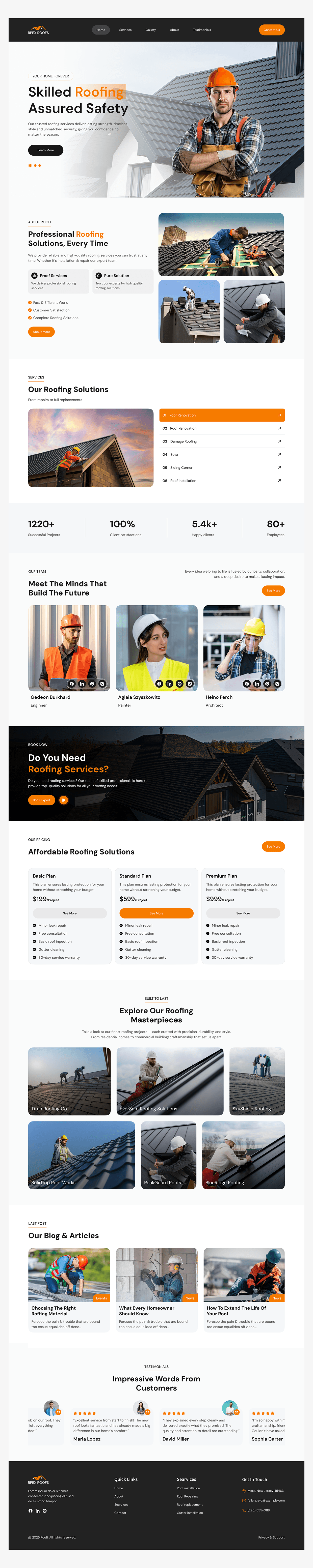 Roofing Service Website Design | UI/UX Image 11