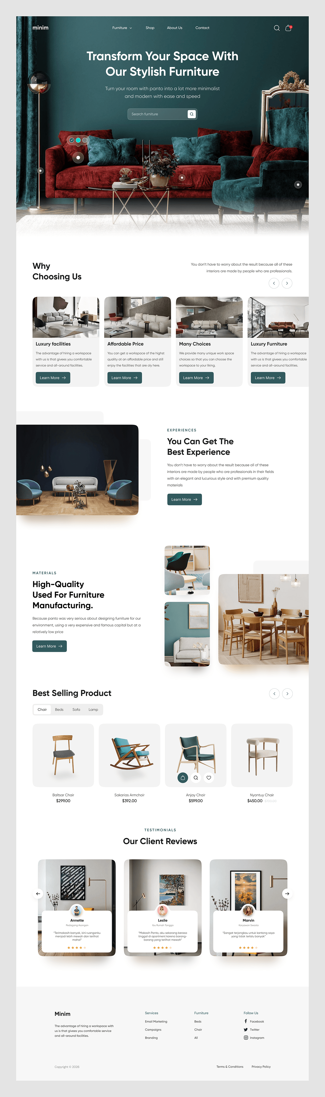 Minim | Furniture Shop Design | E-commerce Image 8
