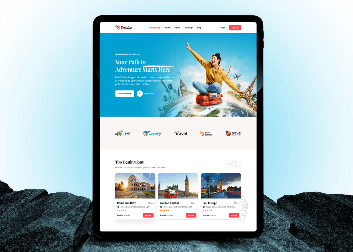 Travel Agency | Landing Page | UX/UI Image 1