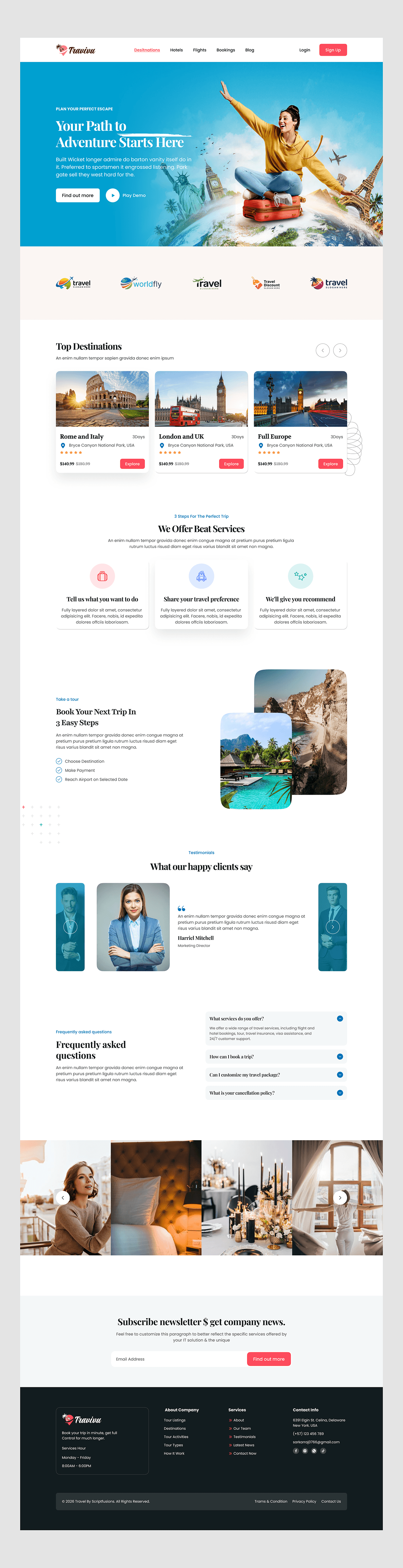 Travel Agency | Landing Page | UX/UI Image 10