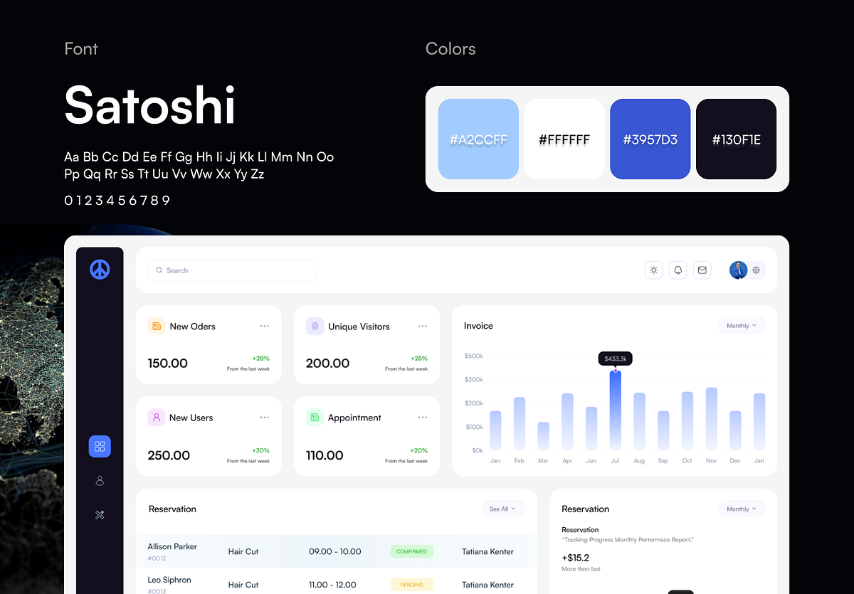 Barber Shop Dashboard UI Image 3