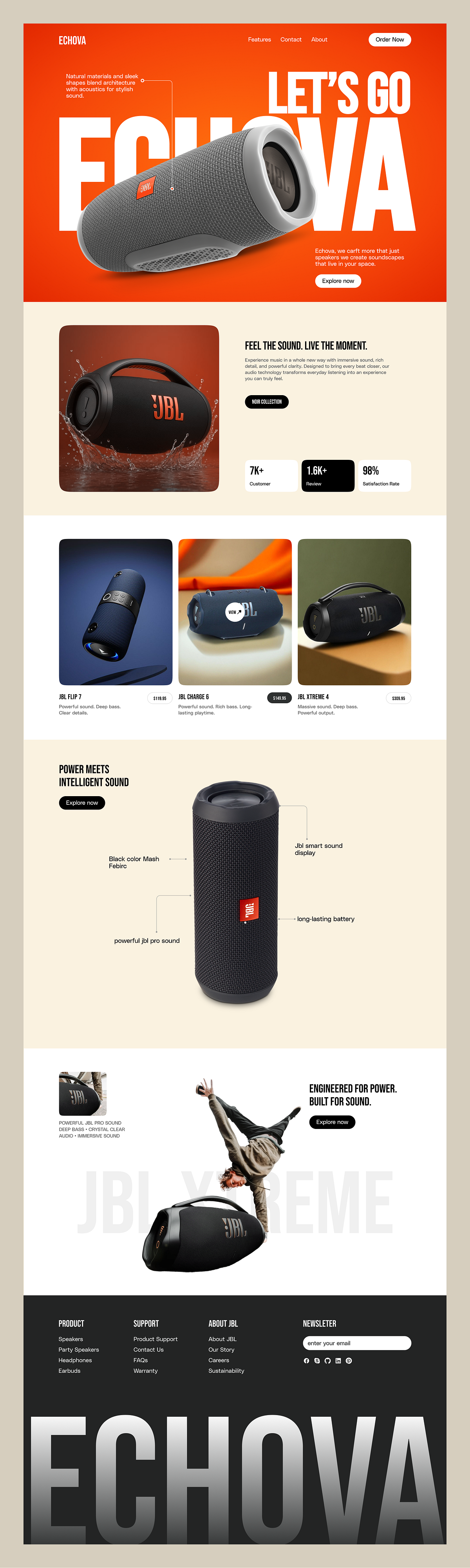 JBL — Premium Audio Product Website Image 1