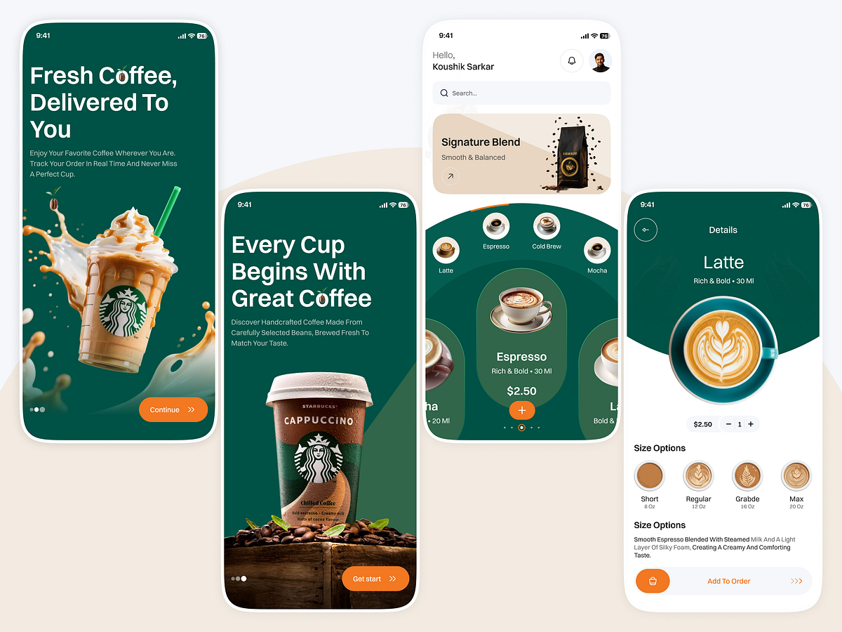 Coffee Delivery App | Mobile UI/UX Design Image 0