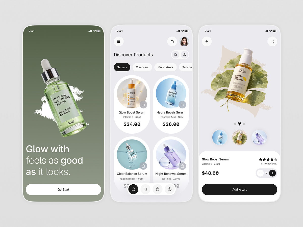 Skincare E-commerce App | Mobile UI/UX Design Image 0