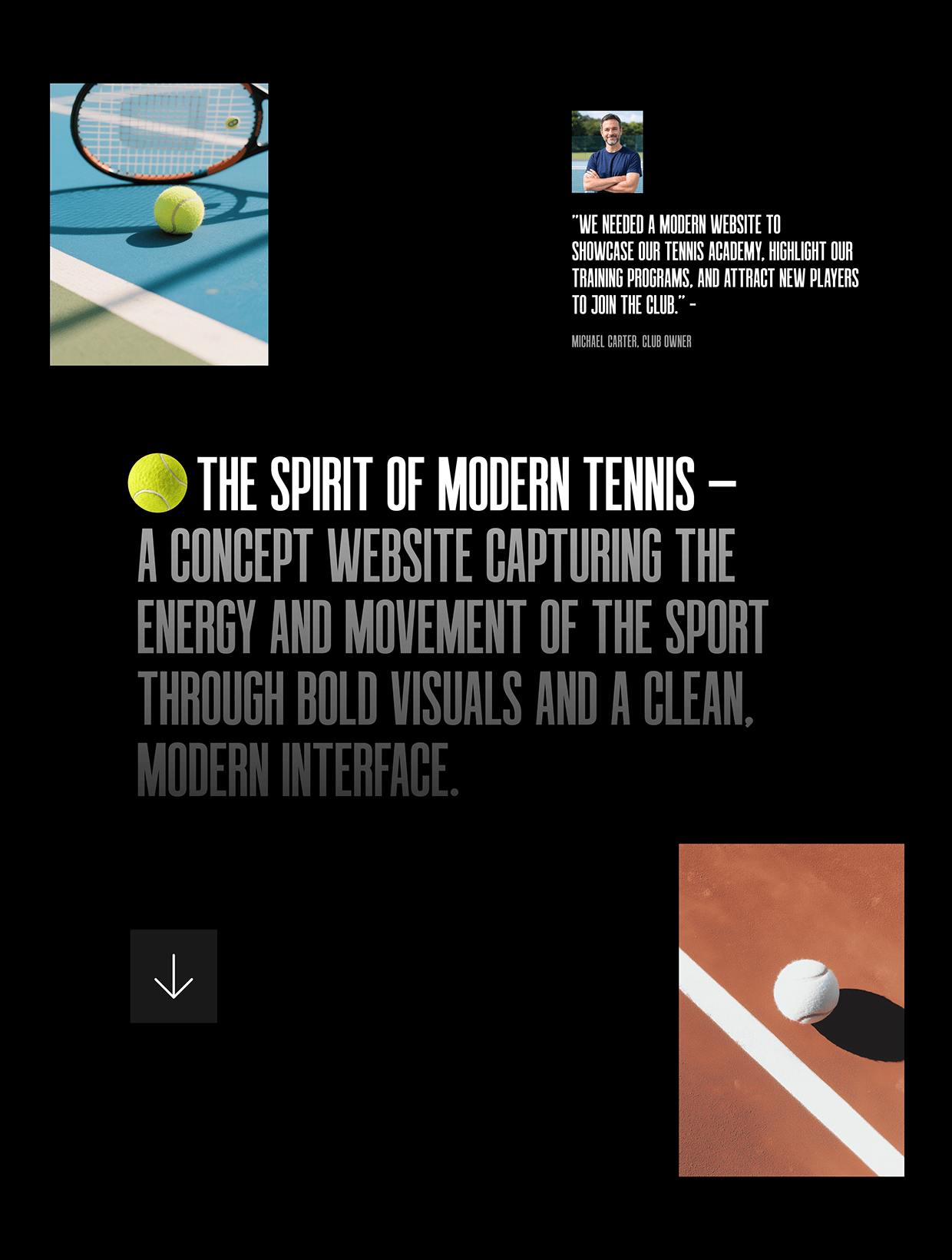 Tennis Sports Website UI Design - AceTennis Image 0