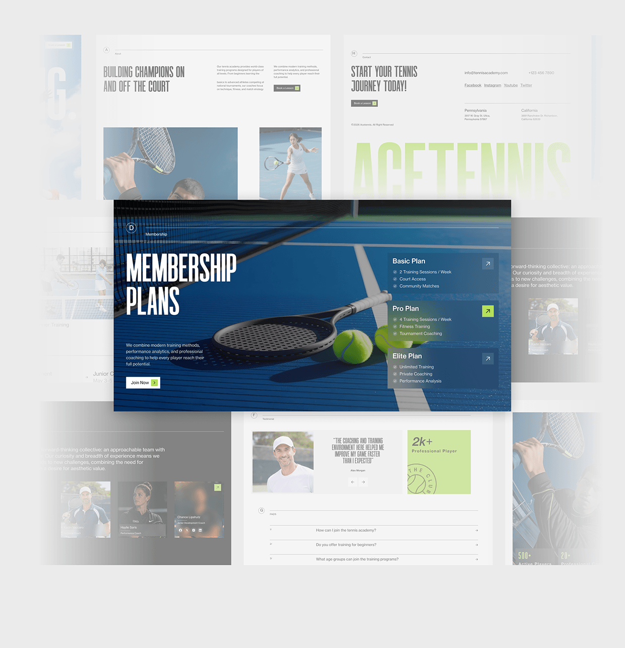 Tennis Sports Website UI Design - AceTennis Image 14