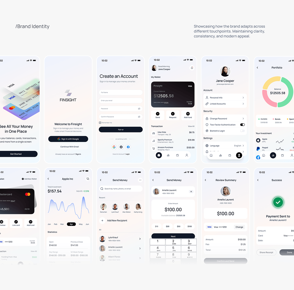 Finsight — Fintech Mobile Wallet App UI/UX Case Study Image 13