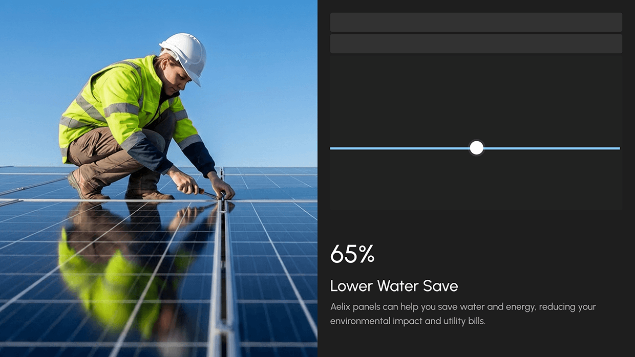 Aelix — Solar Energy Landing Page UI/UX Case Study Image 4