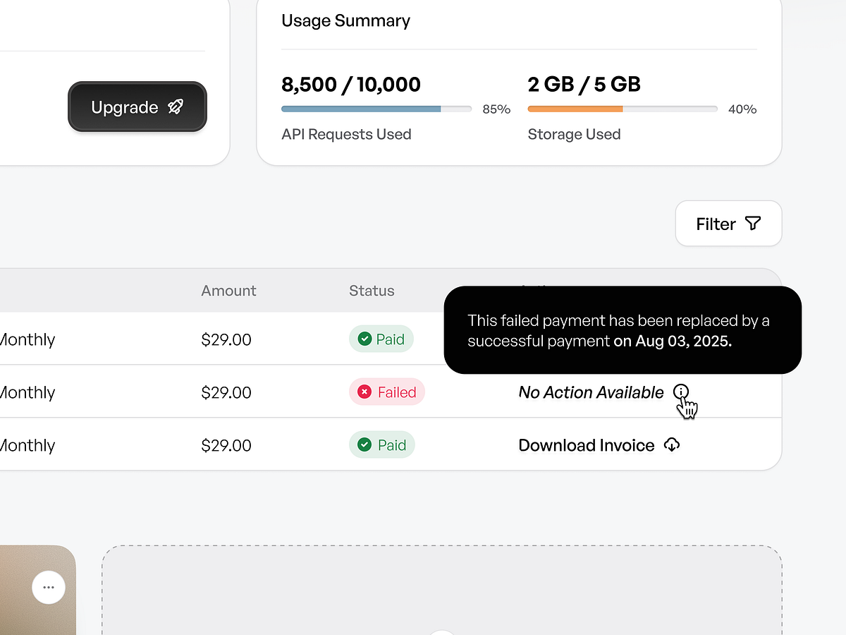 Billing Page - Exploration Image 0