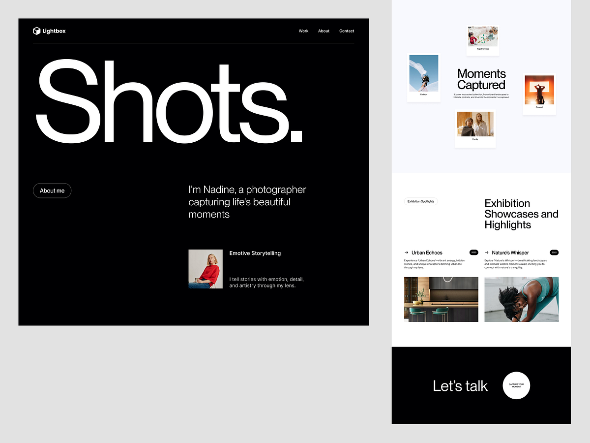 Photography Website - Exploration