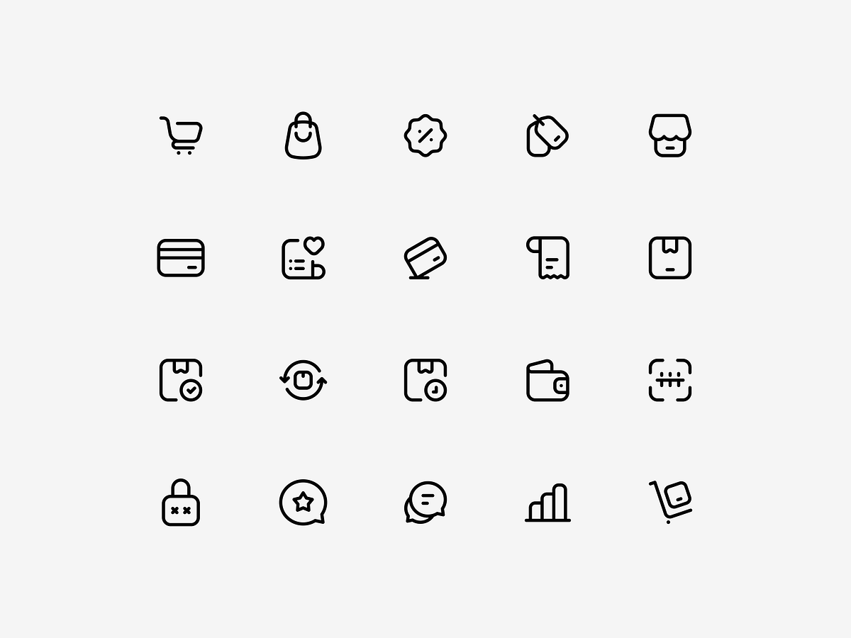 E-commerce icons - Exploration