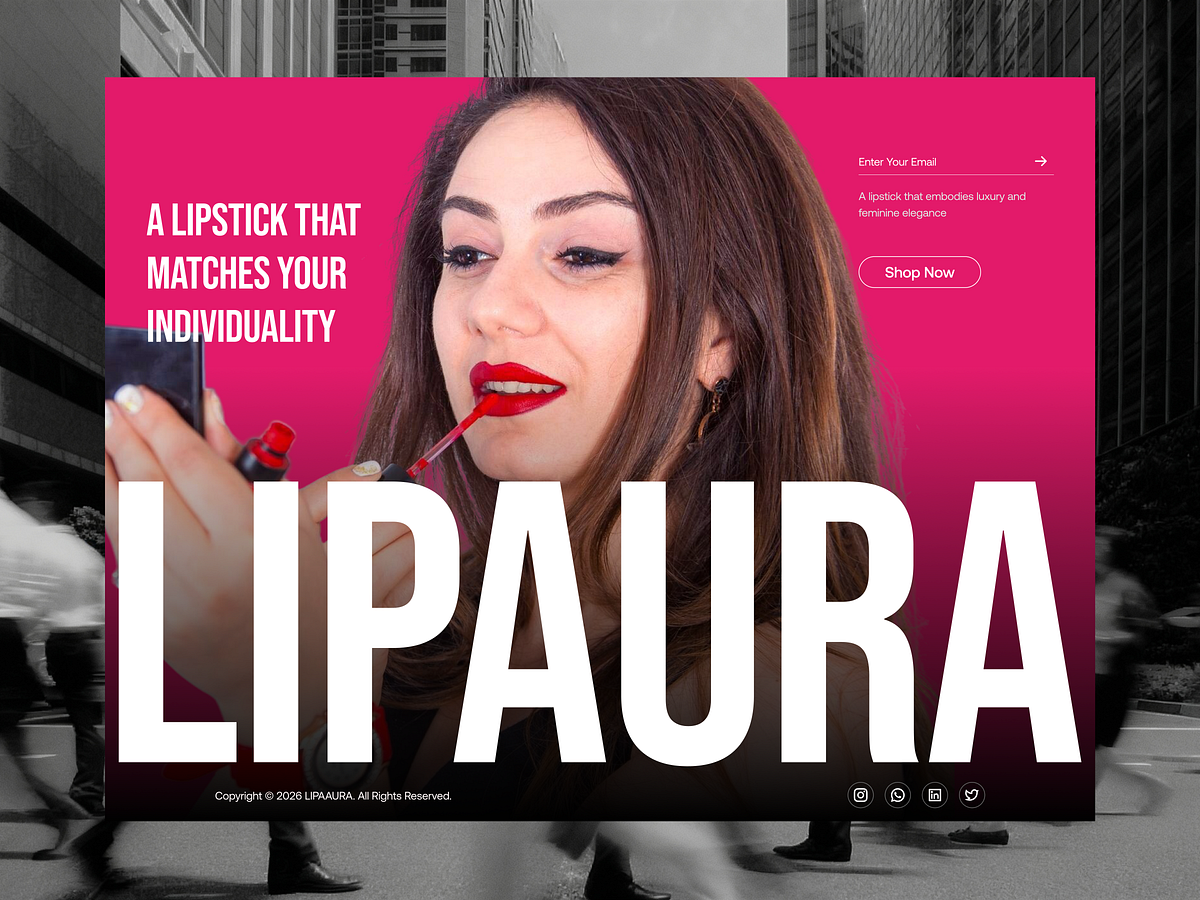 Lipaura Website Footer UI Exploration Image 1