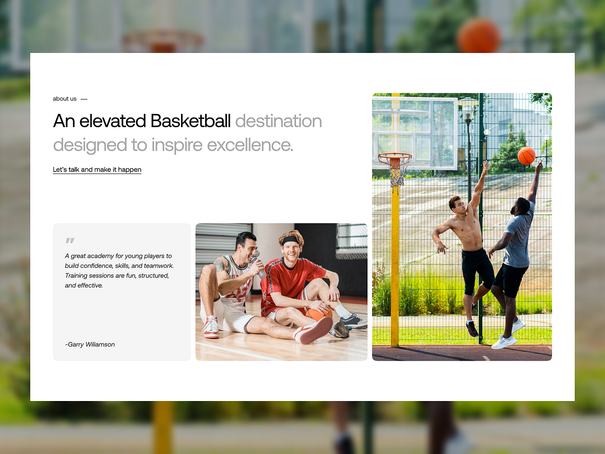 Basketball Academy Landing Page UI Exploration Image 0