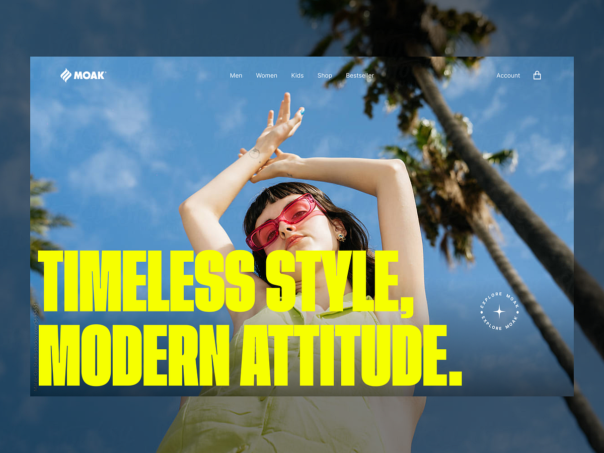 MOAK Fashion Website Hero Experience Exploration Image 0