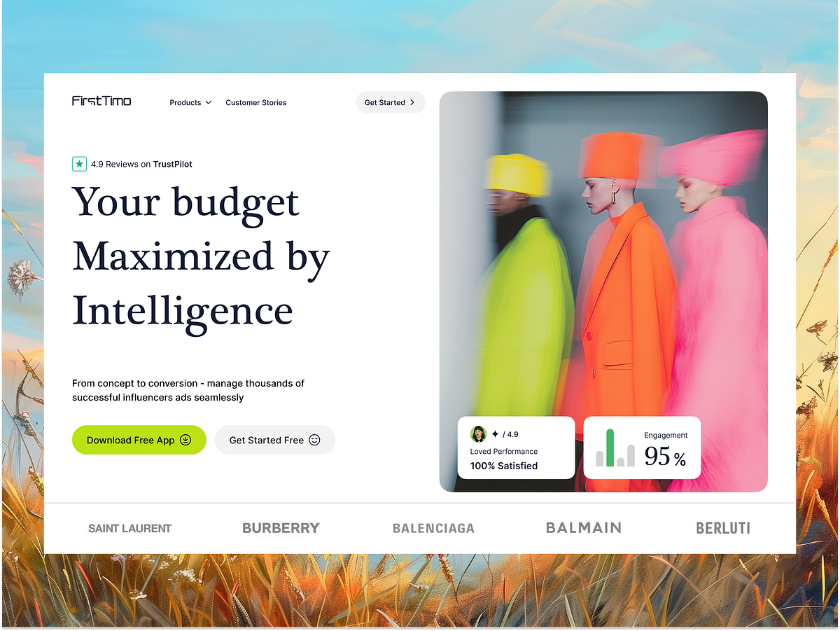 FirstTimo Landing Page Design Exploration Image 0