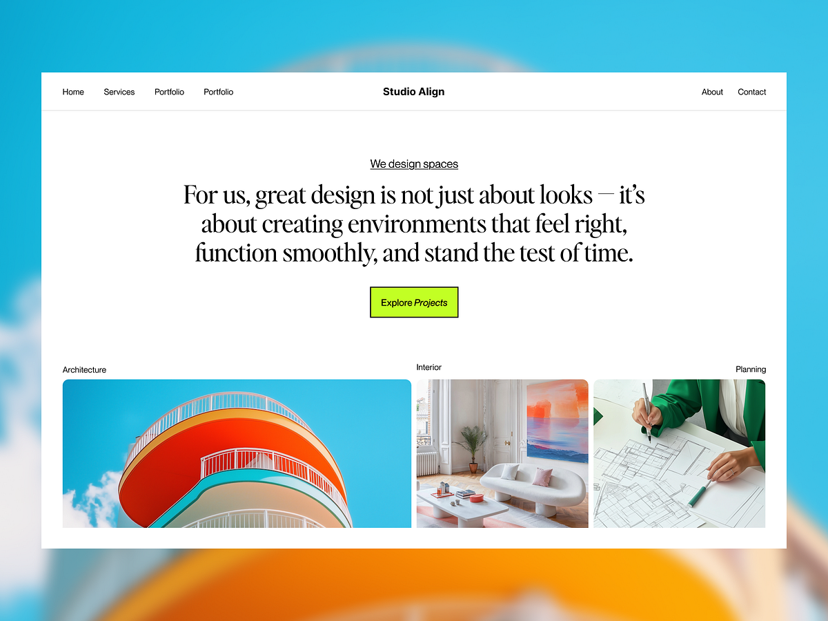 Studio Align Website Hero Exploration Image 0