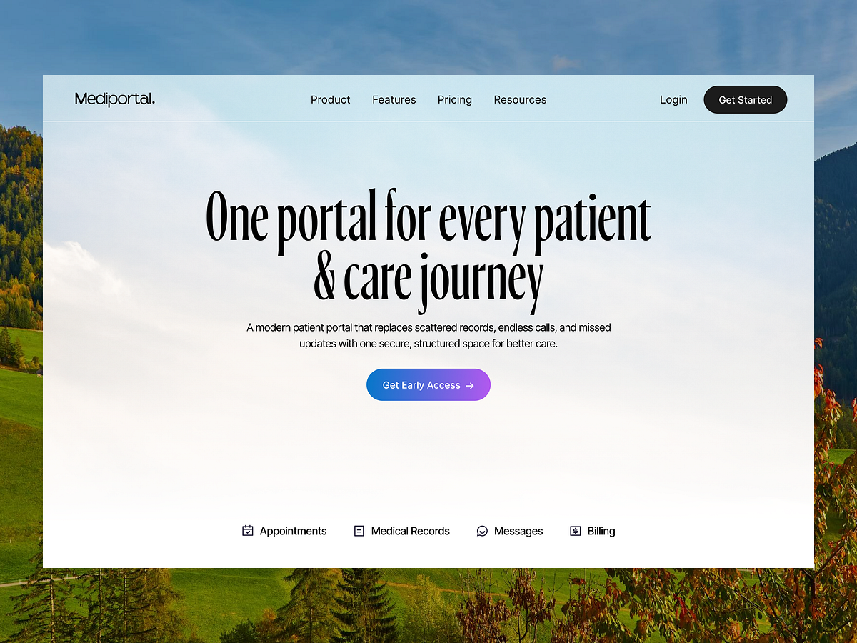 Mediportal SaaS Landing Page Image 0