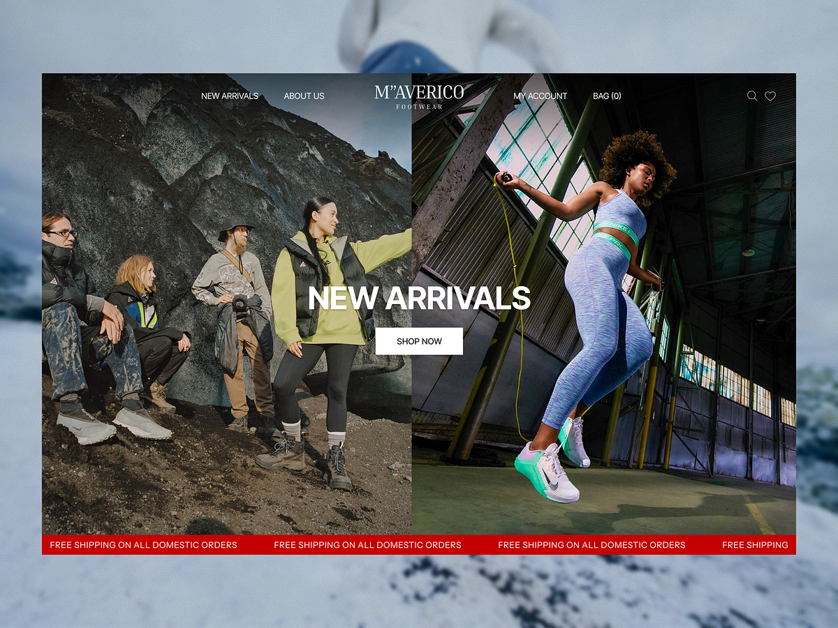 M’averico Footwear Website Hero