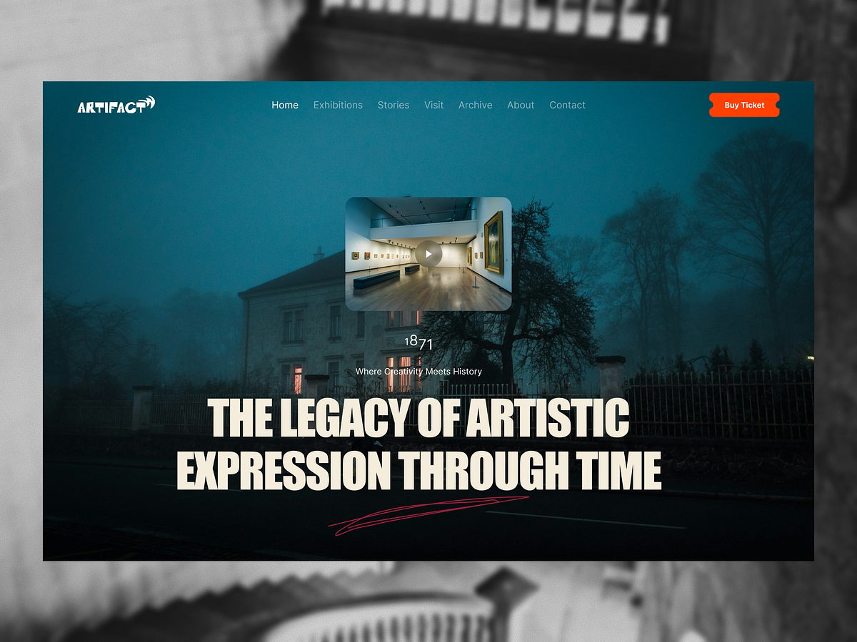 Artifact Museum Website Hero