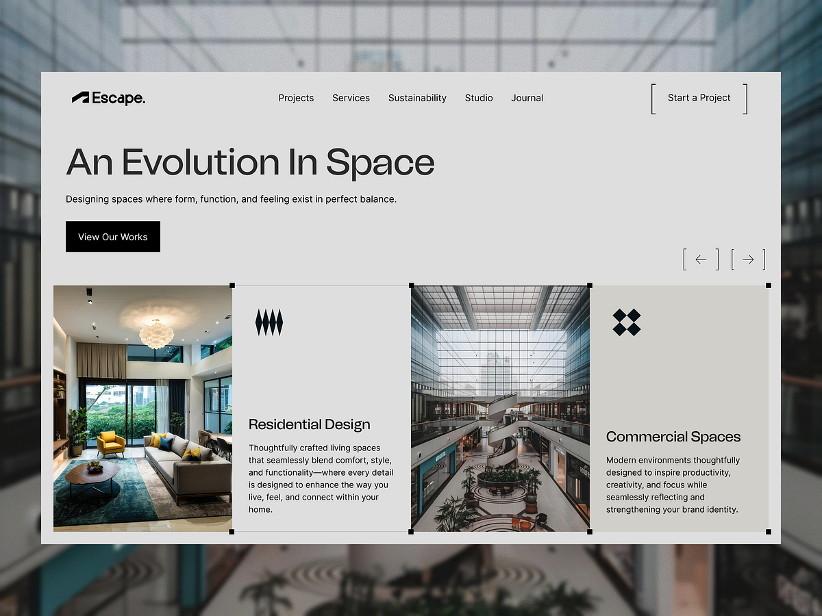 Escape Studio Website Hero