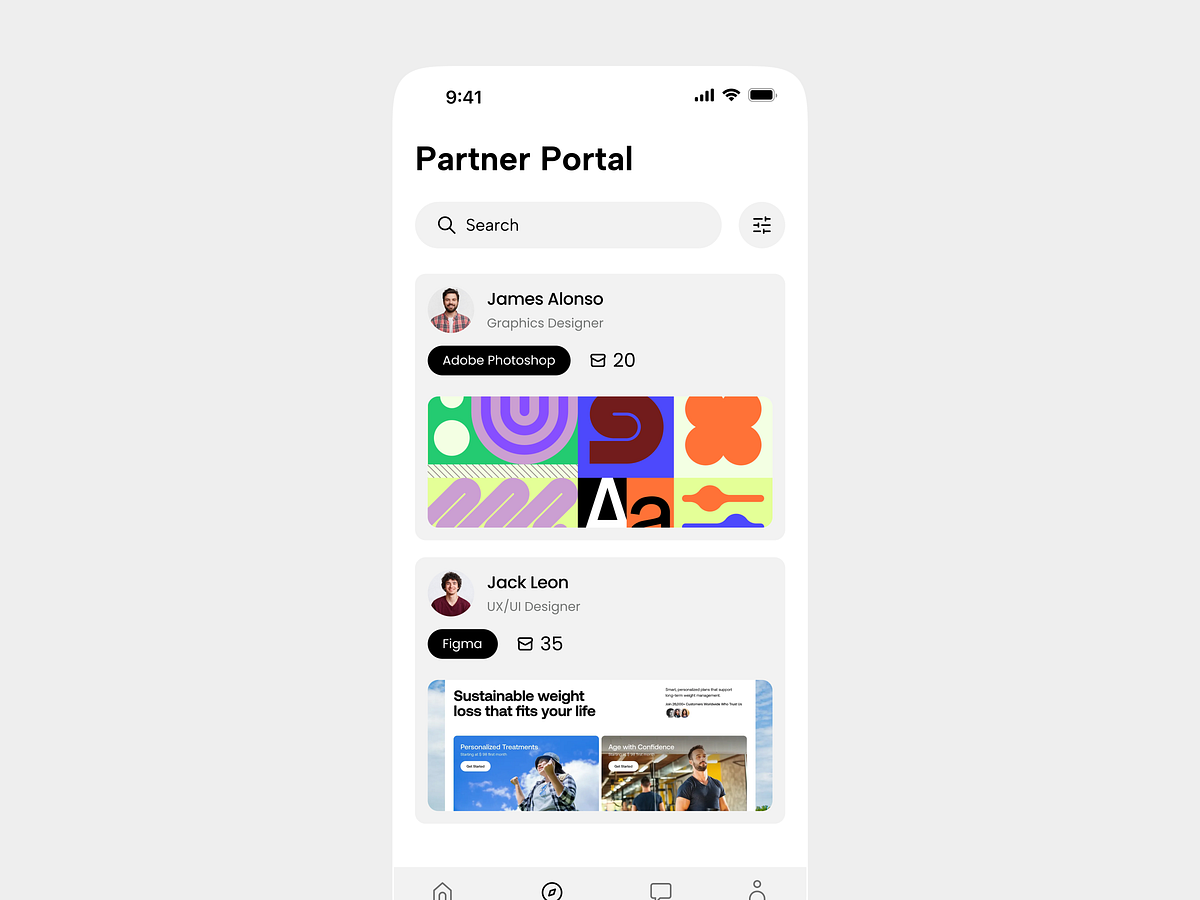 Partner Portal UI Exploration
