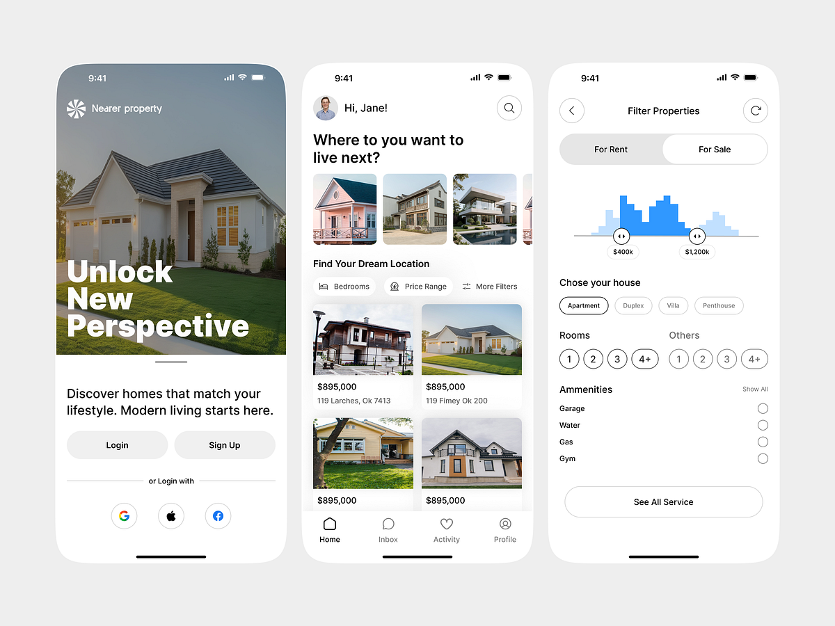 Real Estate App UI Design