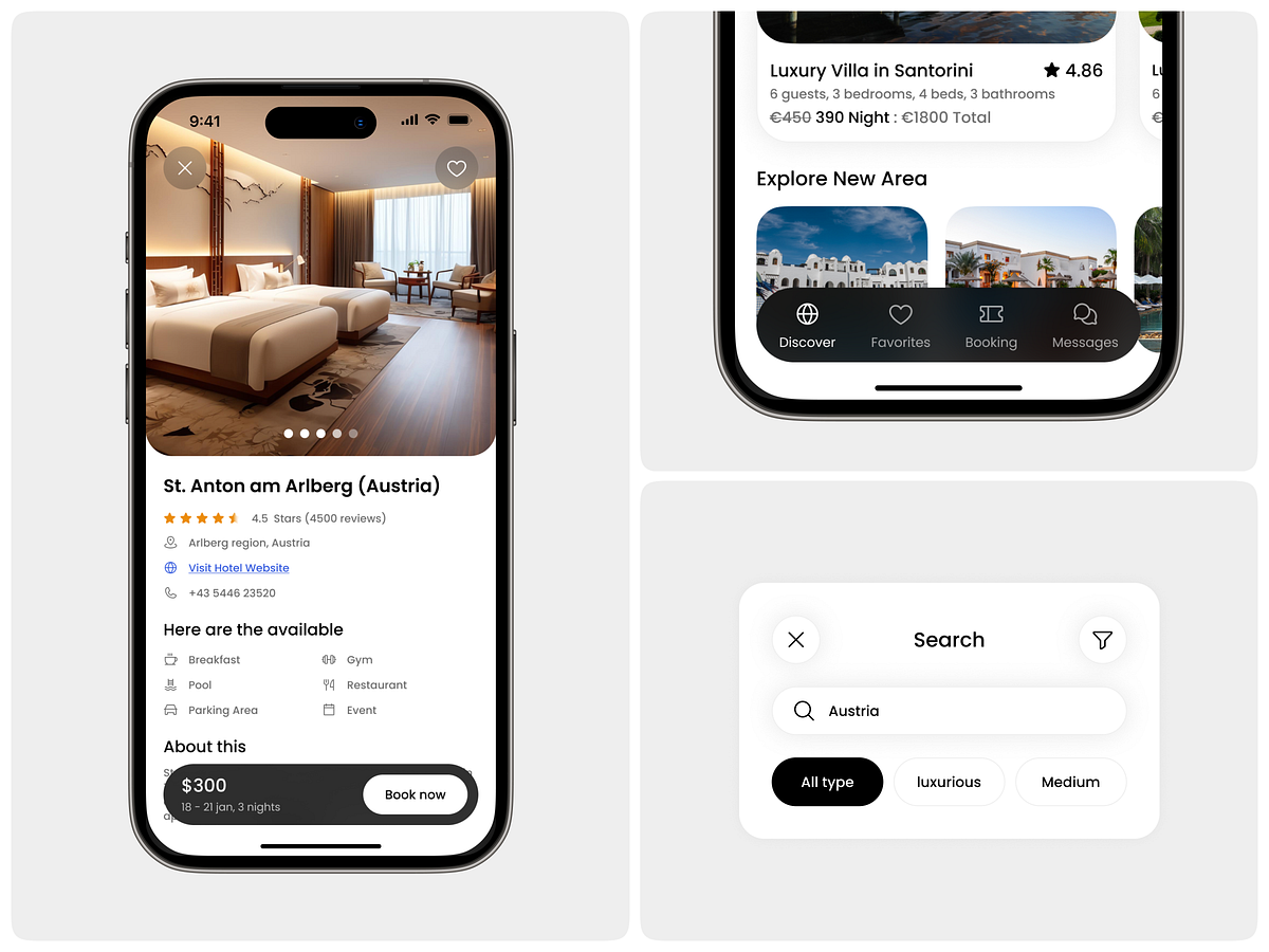 Minimalist Travel App Design