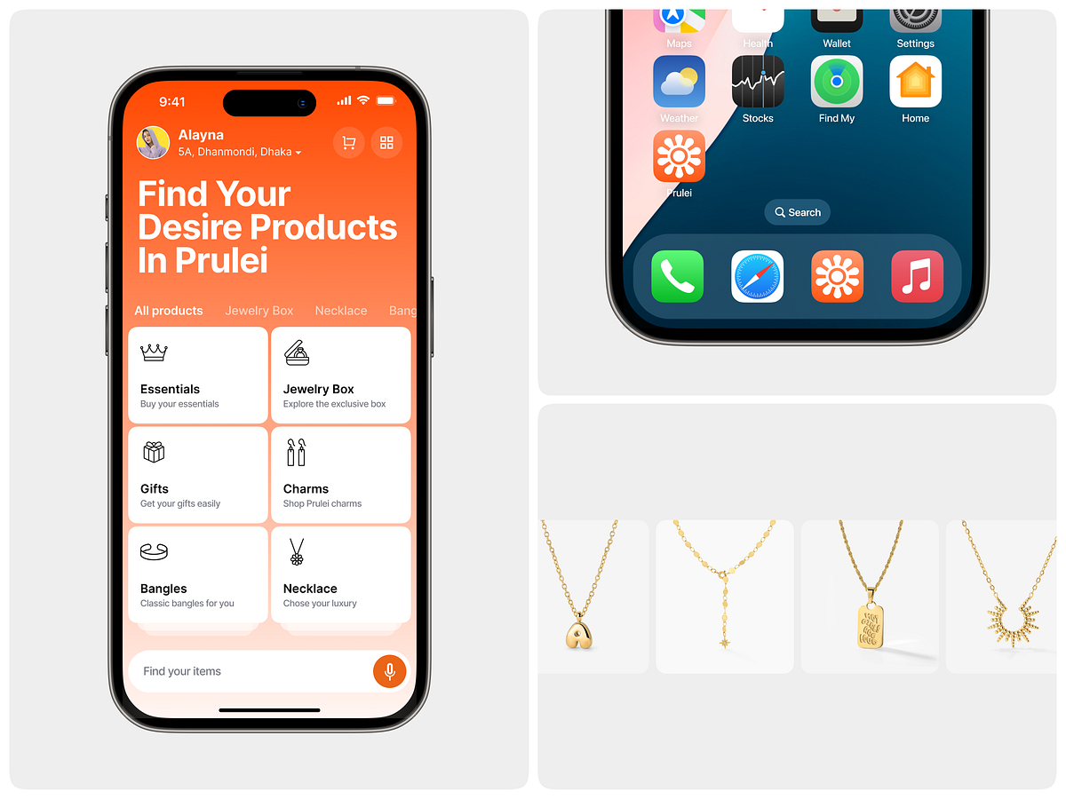 Jewelry E-commerce Mobile UI