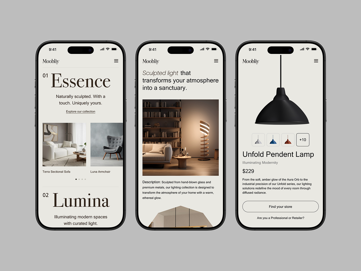 Modern Interior E-Commerce UI