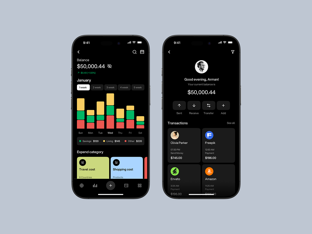 Fintech Analytics Dashboard UI