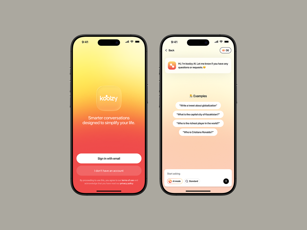 AI Chat Mobile App UI