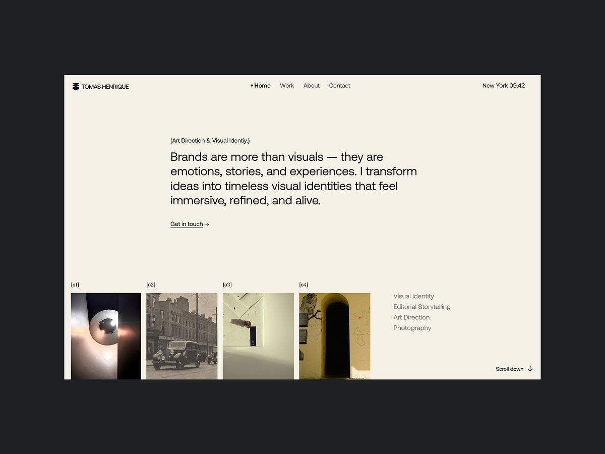 Portfolio Landing Page Design