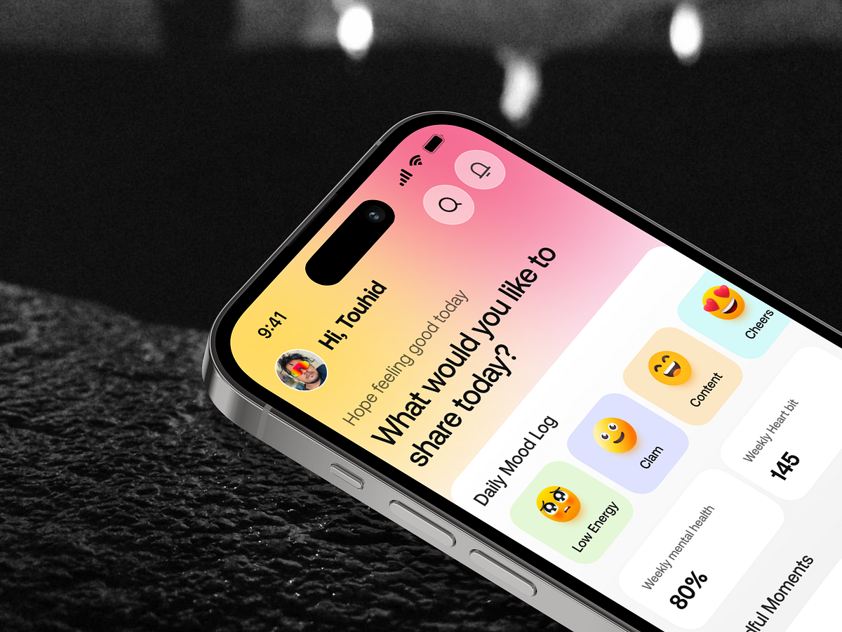 Emotional Health App UI Image 0
