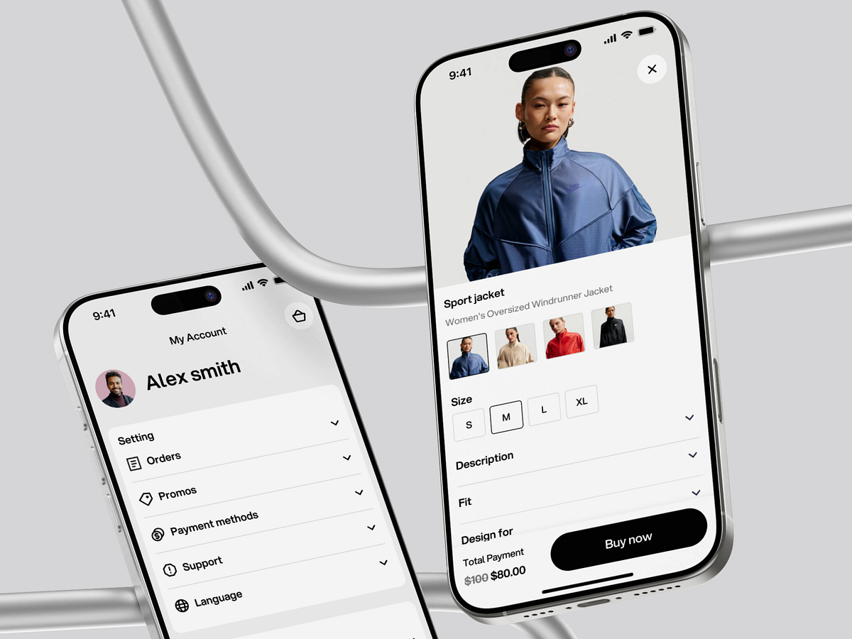 Veloura E-commerce App UI Image 2