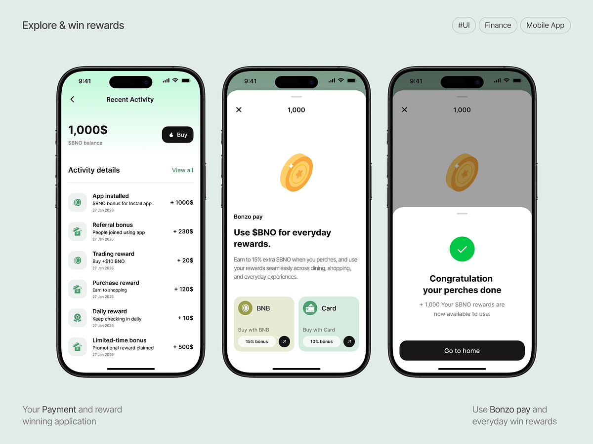 Bonzopay Crypto Wallet App