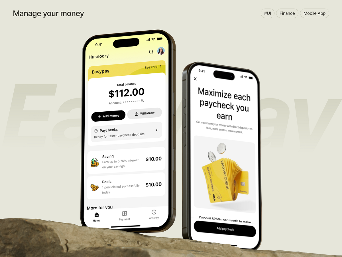 EasyPay Finance App UI