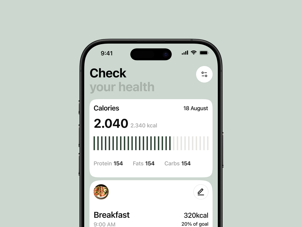 Mealo — Food Tracking App UI Image 0