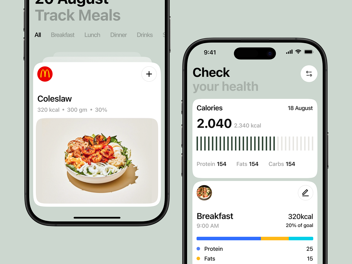 Mealo — Food Tracking App UI Image 1