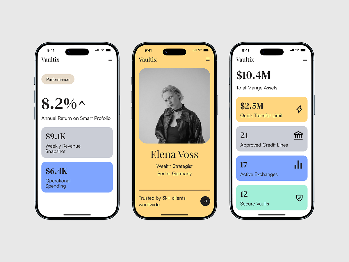 Vaultix — Modern Fintech App