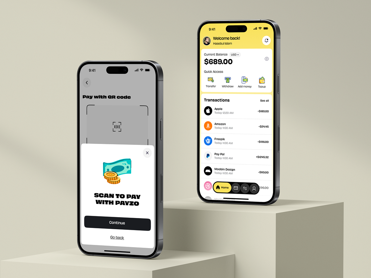 Payzo – Digital Wallet App UI Image 0