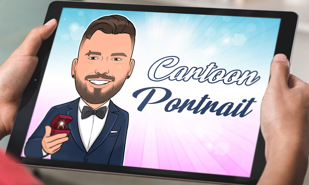 Custom cartoon portrait from your photo| Proposal gift