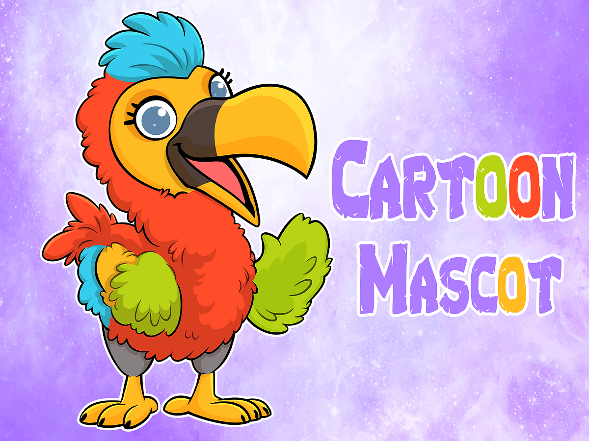 Funny Cartoon Bird Design| Bird cartoon Mascot Design