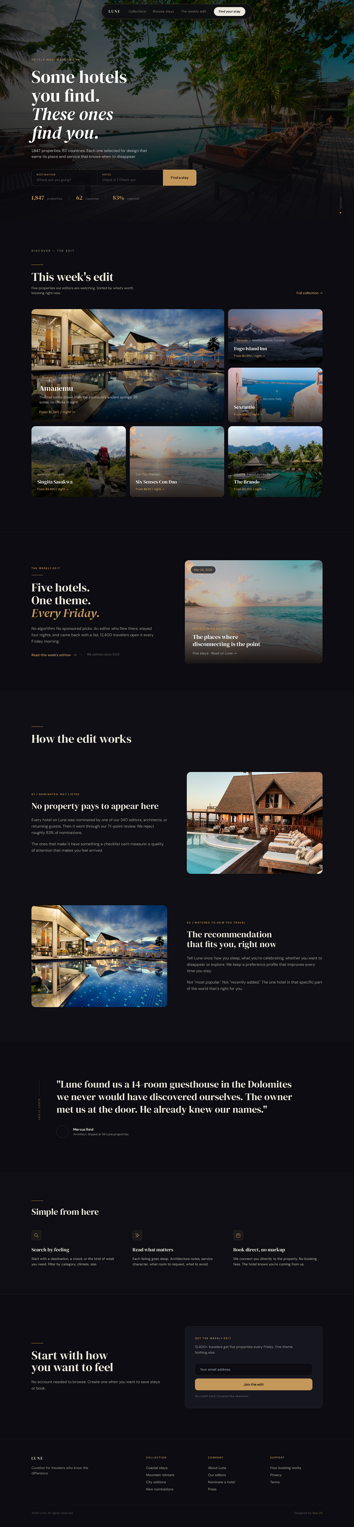 Lune | Luxury travel editorial designs Image 0