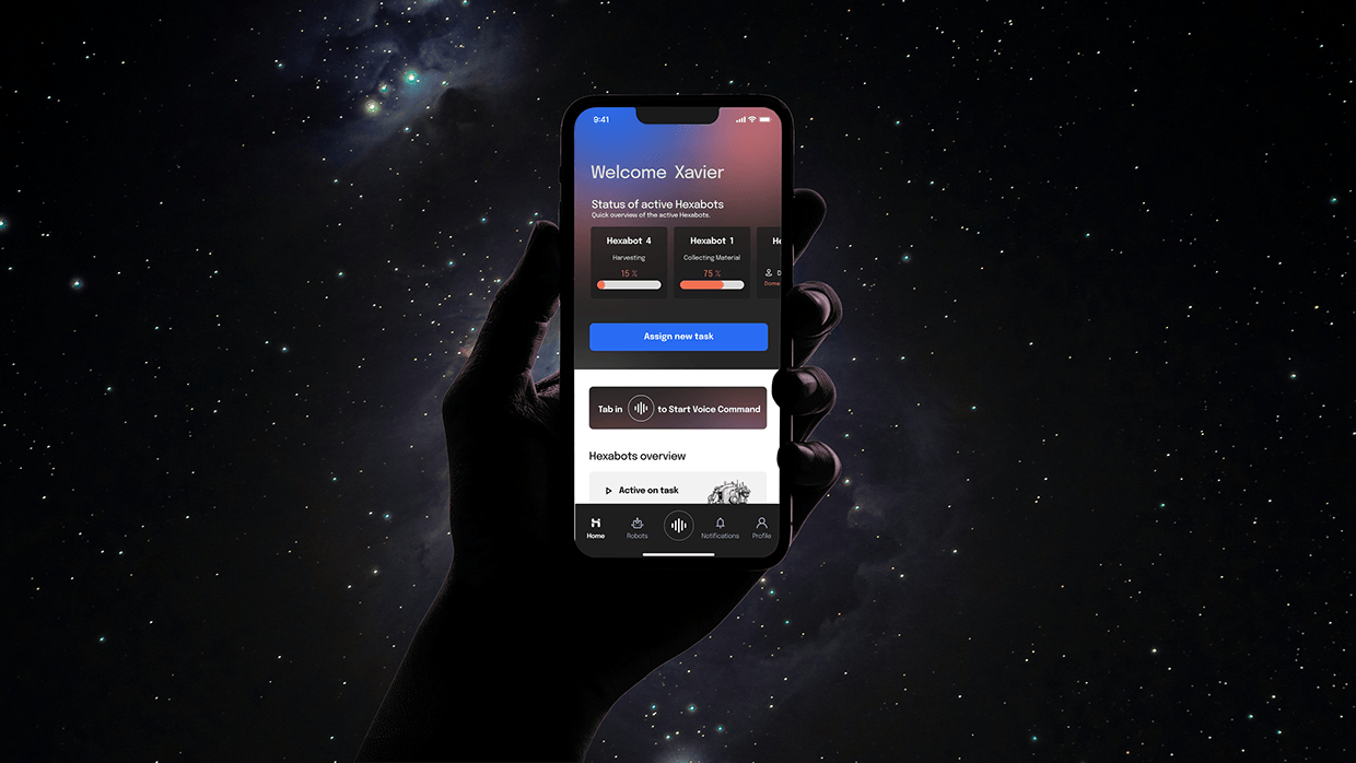 HexabotApp — Voice-First Interface for Lunar Robotics