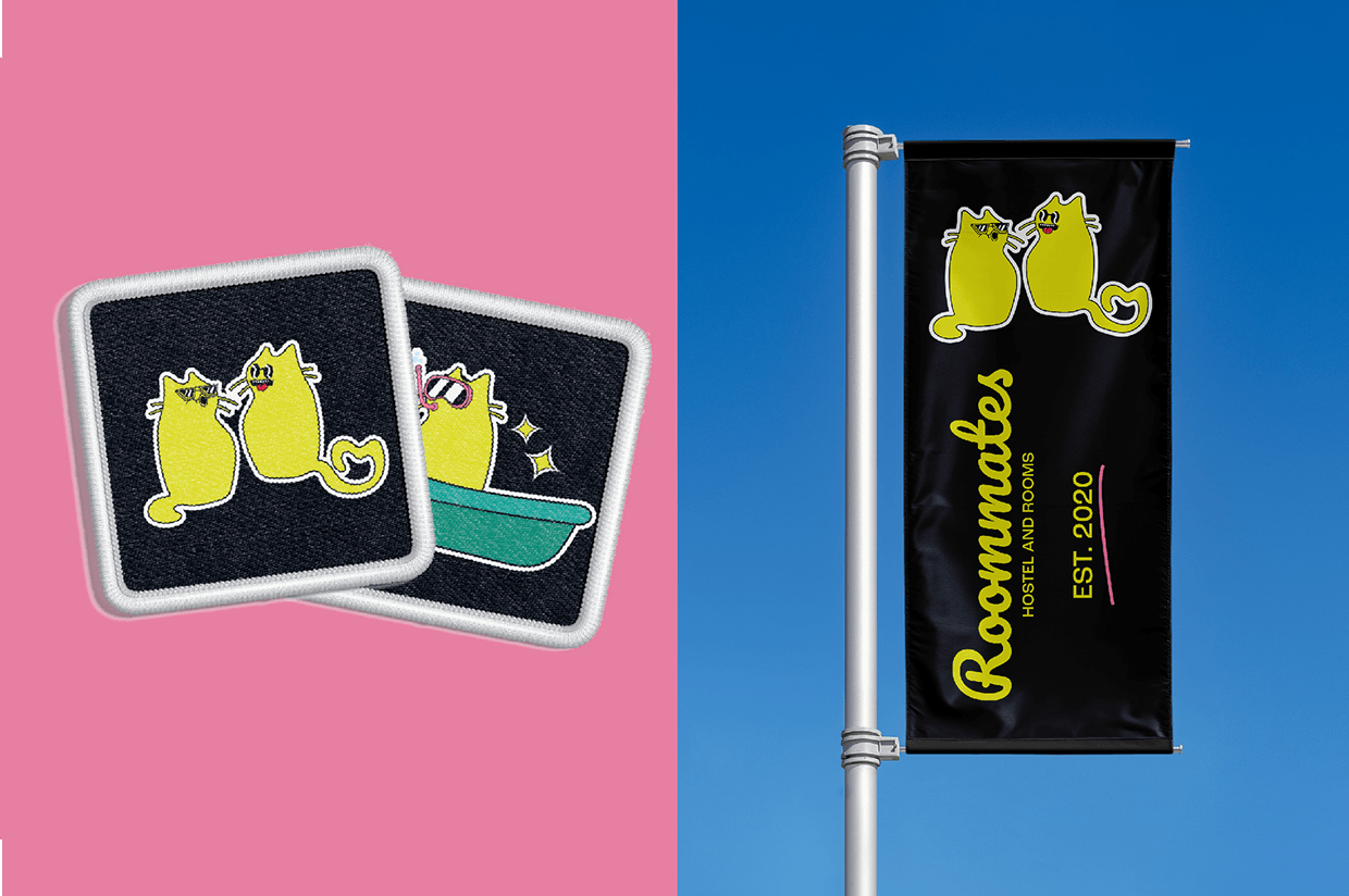Roommates Hostel - Brand Identity Design Image 1
