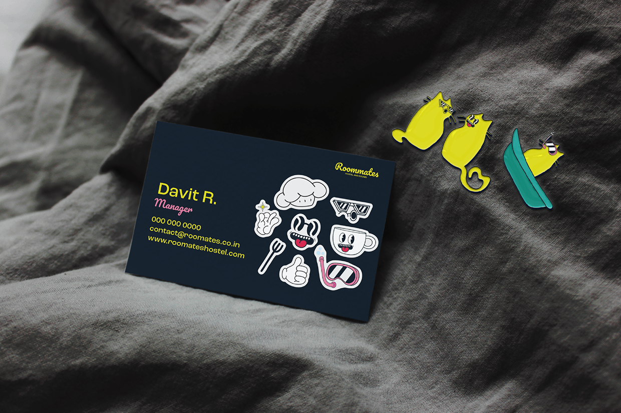Roommates Hostel - Brand Identity Design Image 7