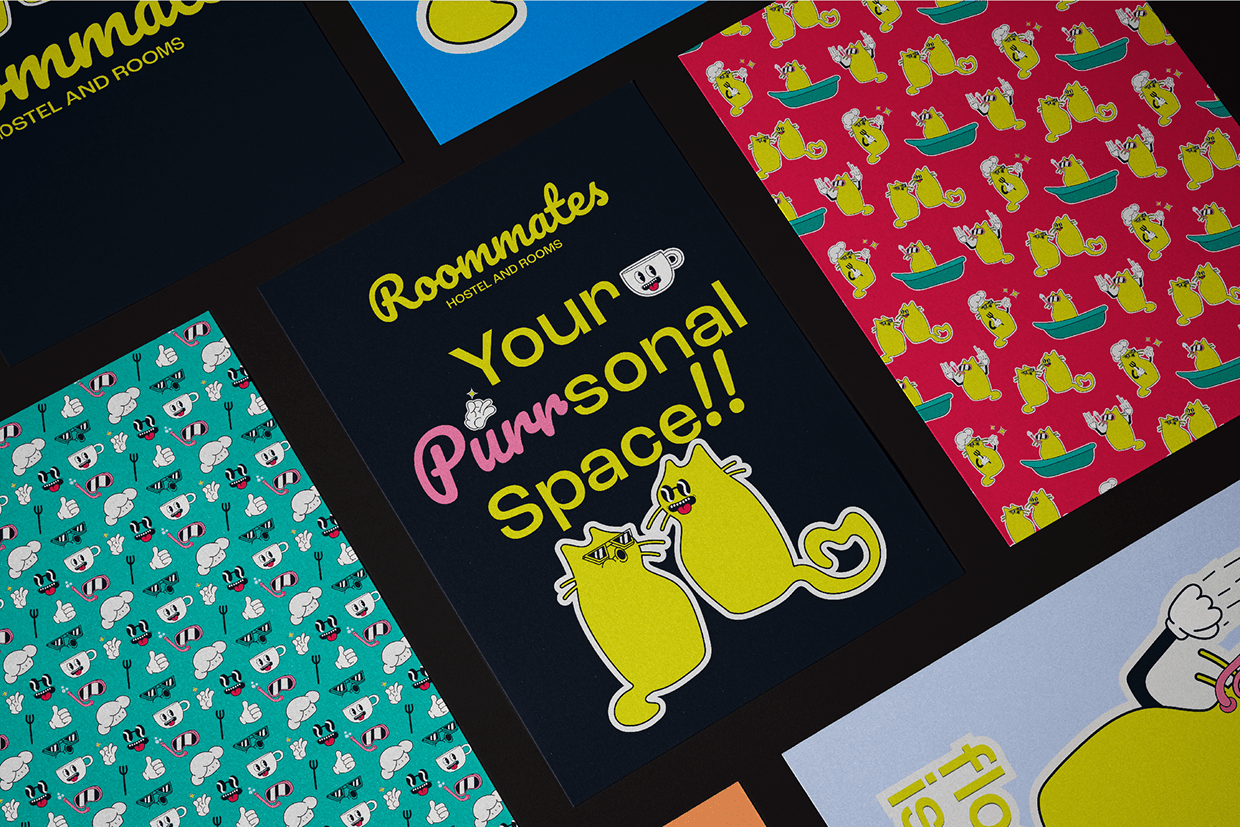Roommates Hostel - Brand Identity Design Image 8