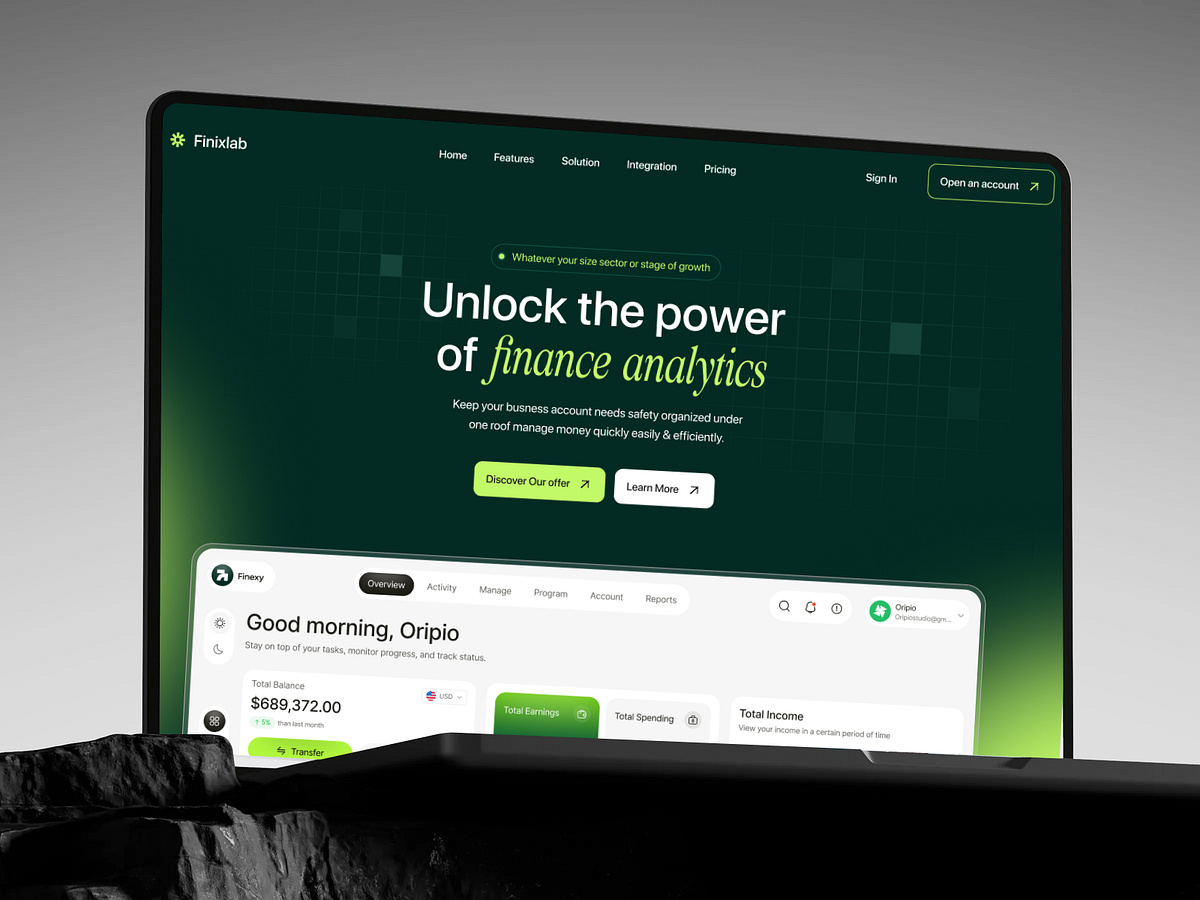 Fintech SaaS Landing Page Design Image 1