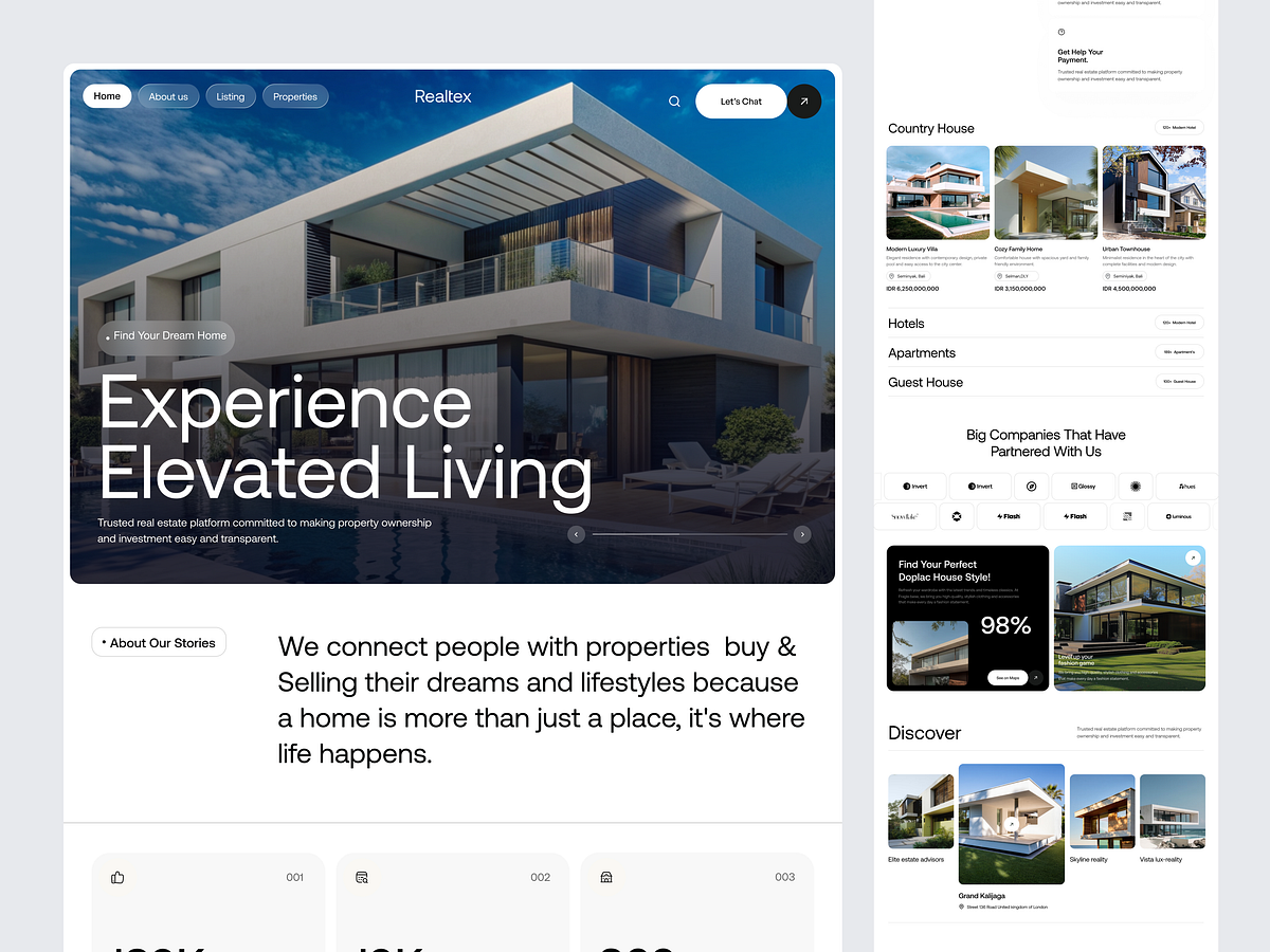Realtex - Real Estate Website Design Image 1